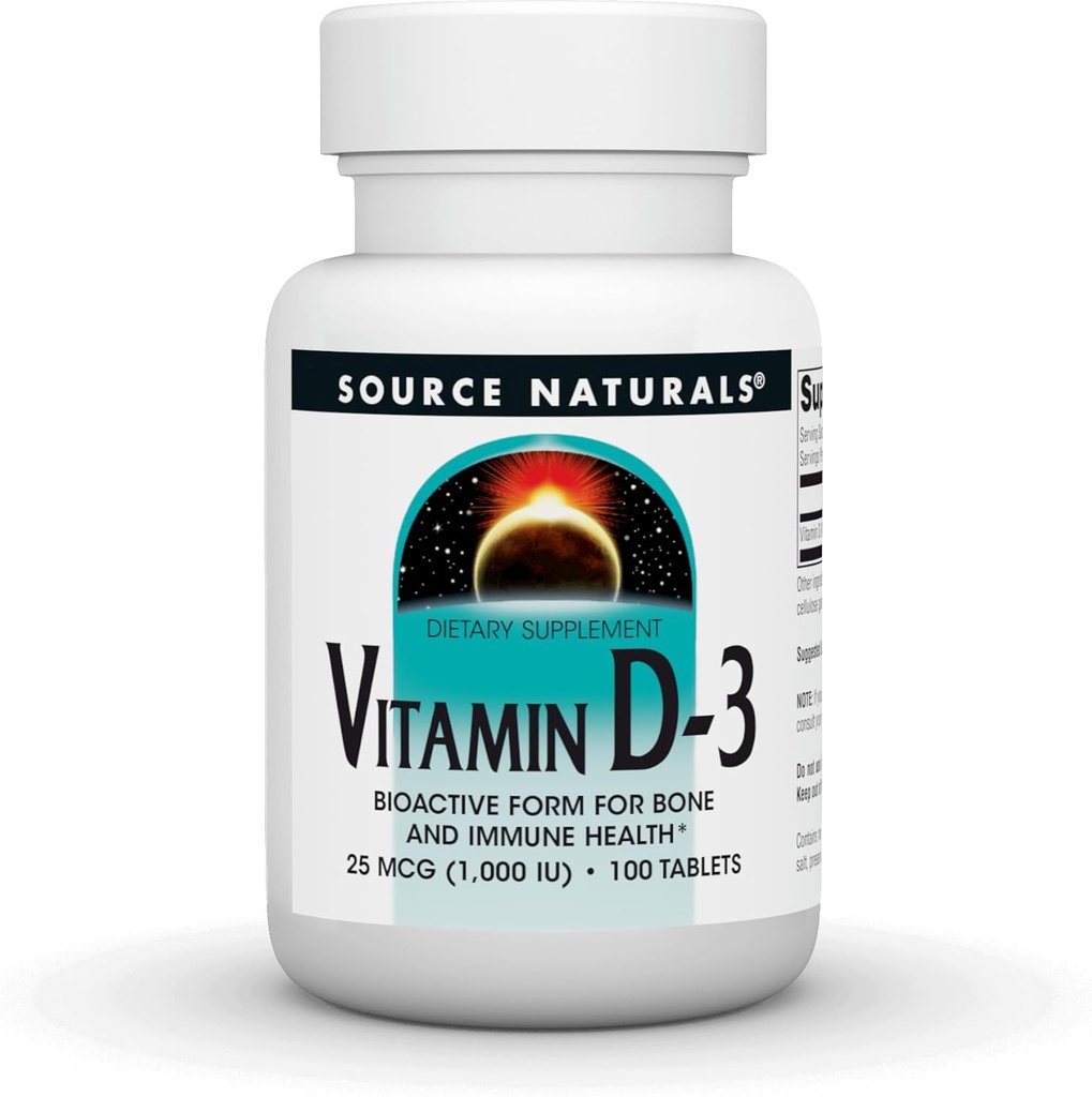 Source Naturals Vitamin D-3 1000 iu Supports Bone & Immune Health* - 100 Tablets