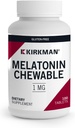 Kirkman - Melatonine 1 mg Comprimés à croquer - 100 Comprimés - favorise le sommeil - rafraîchissement de la menthe - hypoallergénique