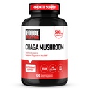 FACTEUR DE FORCE Chaga Capsules de champignons, Supplément de champignons pour soutenir la santé et la digestion Gut, fabriqués à partir de champignons réels, végétalien, non OGM, 120 capsules