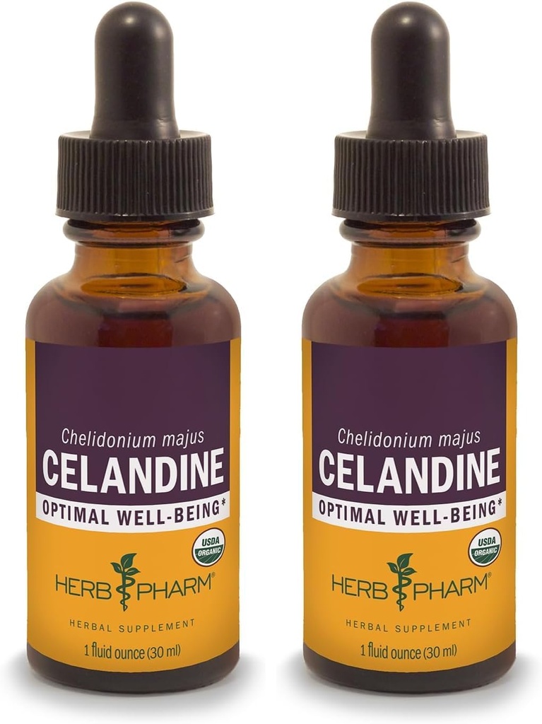 Extrait liquide de célandine biologique certifié Herb Pharm - 1 once (paquet de 2)