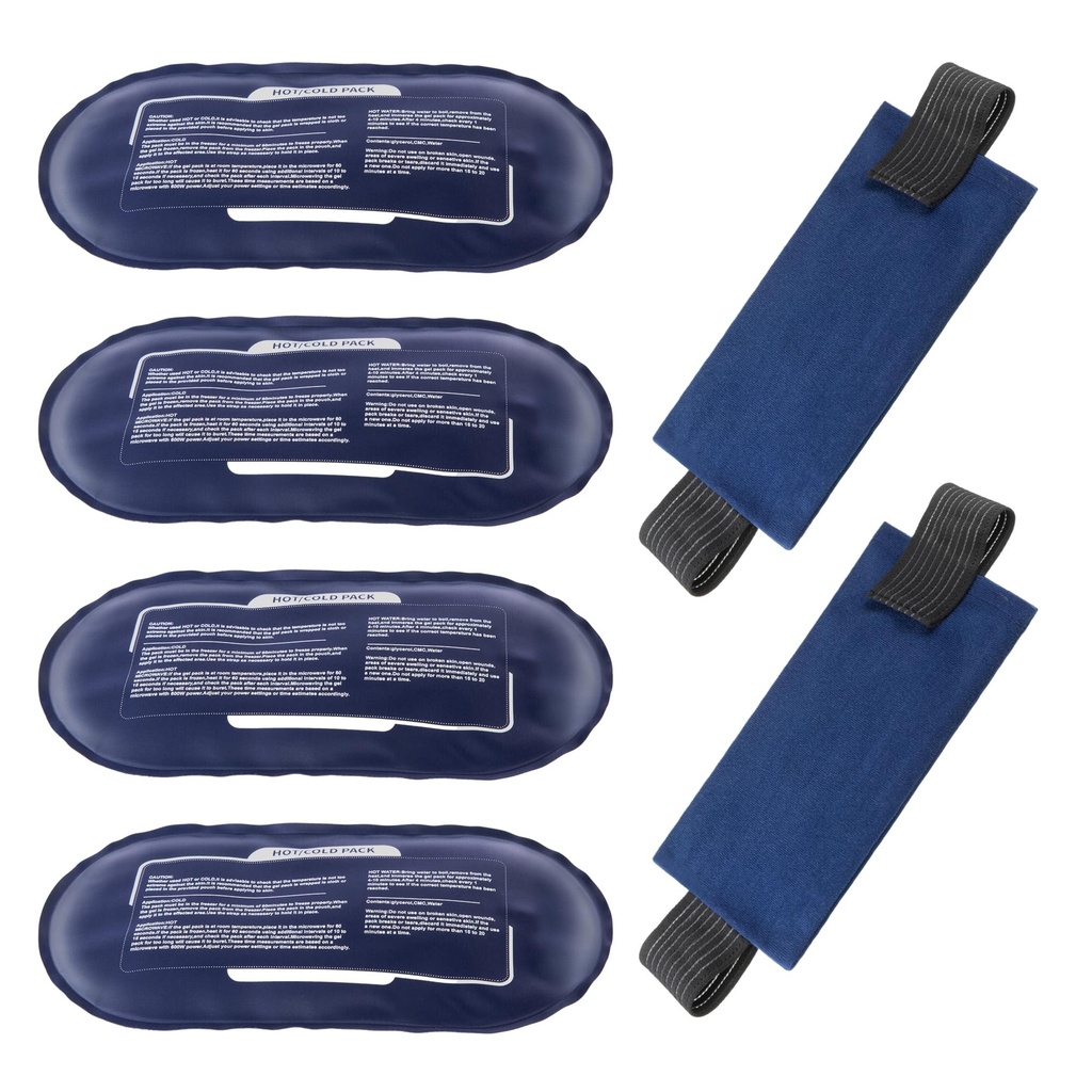 6 Pack Hot and Cold Gel Ice Packs for Injuries Reusable for Pain Relief