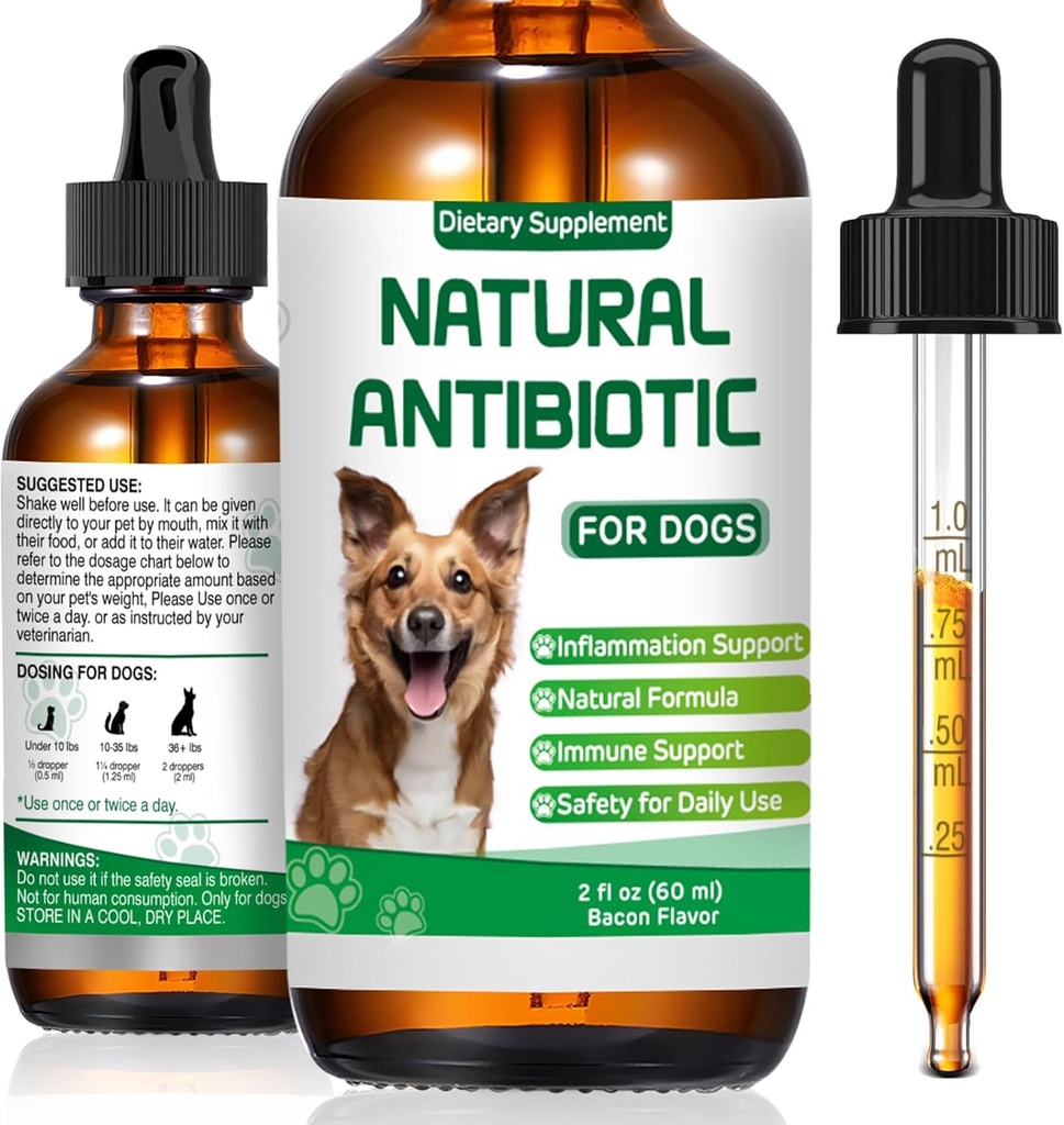 Antibiotiques pour chiens, Antibiotiques naturels pour chiens, Antibiotiques petits, Multivitamine de chien, Supports Allergie de chien et Démangeaison, Supplément diététique, Supplément à base de plantes naturelles