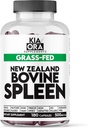 Supplément de rate de foie de boeuf herbeux (Fed Bovine Spleen Supplement) Gelé-séché, Spleen Glandulaire déshydraté – soutient la fonction immunitaire et la santé du sang – Capsules d'organes ancestraux – 180ct