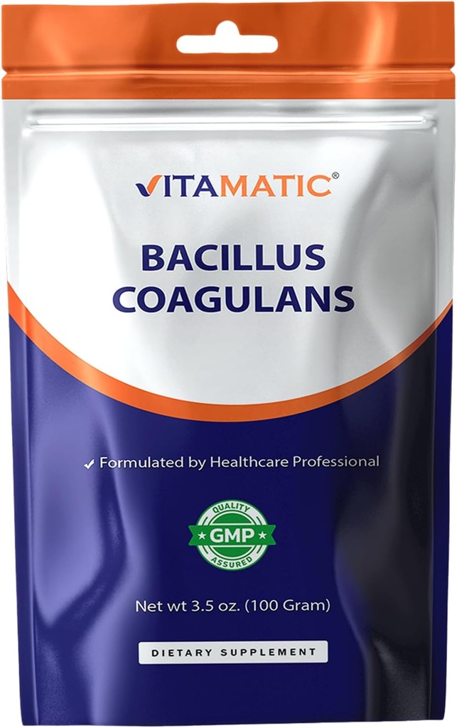 Vitamatic Bacillus Coagulans Poudre probiotique - Digestive Health Support - 100 Gram (3.5 OZ) - 100 portions