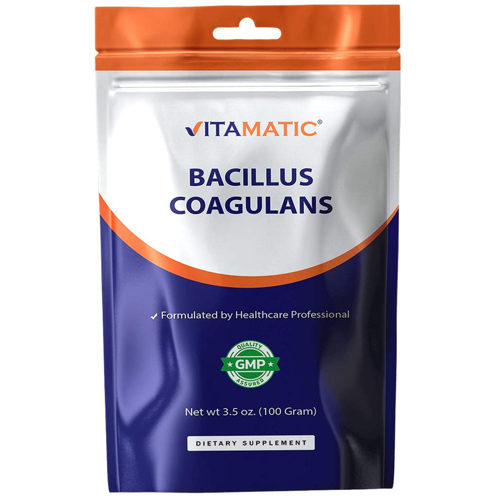 Vitamatic Bacillus Coagulans Poudre probiotique - Digestive Health Support - 100 Gram (3.5 OZ) - 100 portions