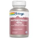 SOLARAY PhytoEstrogen Plus EFAs Soutien à la ménopause : Wild Yam, Black Cohosh, Soirée Primrose & Borage : 60ct, 30 Serv.