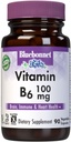 BlueBonnet Nutrition Vitamine B 6 100 mg Vitamines énergétiques pour les femmes et les hommes - Supplément de soutien immunitaire et cardiaque du système nerveux - Non-OGM, végétalien, sans gluten - 60 capsules végétales