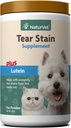 NaturVet – Tear Stain Plus Lutein (en anglais seulement) élimine les étamines malsaines de la tear, enrichi avec extrait de canneberge, ascorbate de calcium et racine de raisin de l'Oregon pour chiens et chats (en anglais seulement) 200 Gram Powder