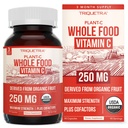 Vitamine C organique Vitamine C dans les aliments entiers Vitamine C dans les fruits et l'absorption Cofacteurs - Vegan, Biodisponibilité accrue - Soutien immunitaire, Antioxydant, Santé Totale (90 portions)