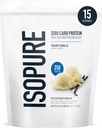 Isopure Zero Carb 100% Pure Whey Isolate Protein Powder, Lactose Free, Gluten Free, with Vitamins, Creamy Vanilla, 25g Protein Per Serving, 1 Lb, 15 Servings (Packaging May Vary)