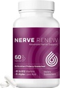 NERVE RENOW Support avancé Nerve - 300 mg Acide Lipoïque R-Alpha stabilisé, Complexe Vitamine B, Benfotiamine, Herbes pour un support à action rapide