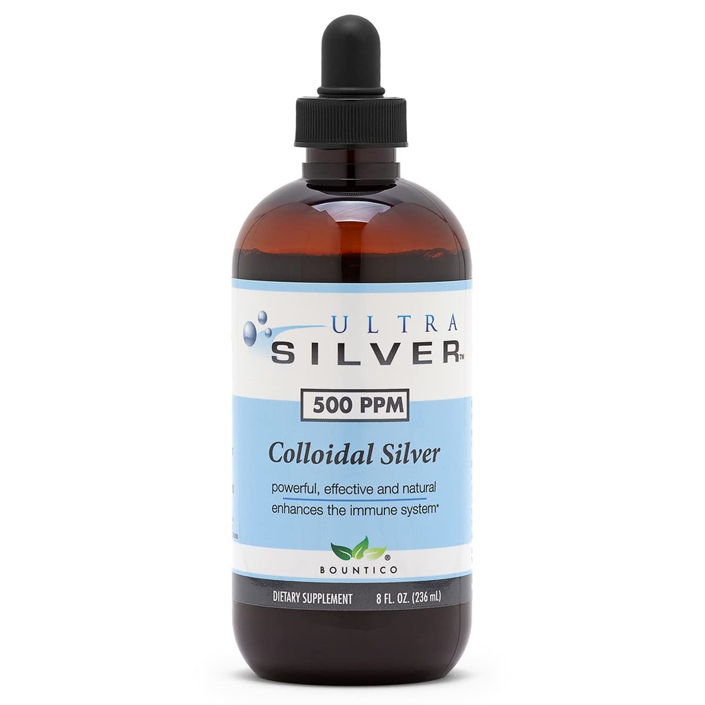 Ultra Silver® Colloidal Silver, 500 PPM, 8 Oz (236mL)