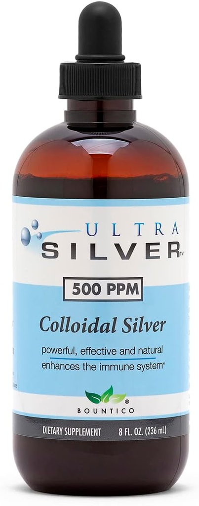 Ultra Silver® Colloidal Silver, 500 PPM, 8 Oz (236mL)