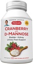 ANDREW MOINSMAN Cranberry with D-Mannose - 30 Capsules - Soutient la santé des baudriers, des reins et des urines. Concentration de canneberges normalisée à haute puissance et D-mannose. Capsules faciles à avaler