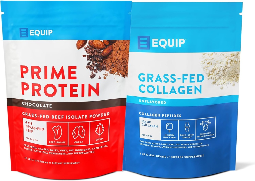 Équipement Aliments Prime Protéine Poudre Chocolat & Grass Poudre de collagène Non aromatisée