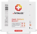 DMG Diméthylglycine 500mg Nootropic Supplement - soutient la vitalité, stimule les fonctions immunitaires, supplément de soutien au cerveau