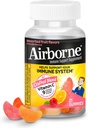Vitamine C aéroportée 750mg (par portion) Gummées aromatisées de fruits assorties (21 Compter dans une bouteille), Supplément de soutien immunitaire sans gluten avec des vitamines A C E, Sélénium, Echinacea & Ginger
