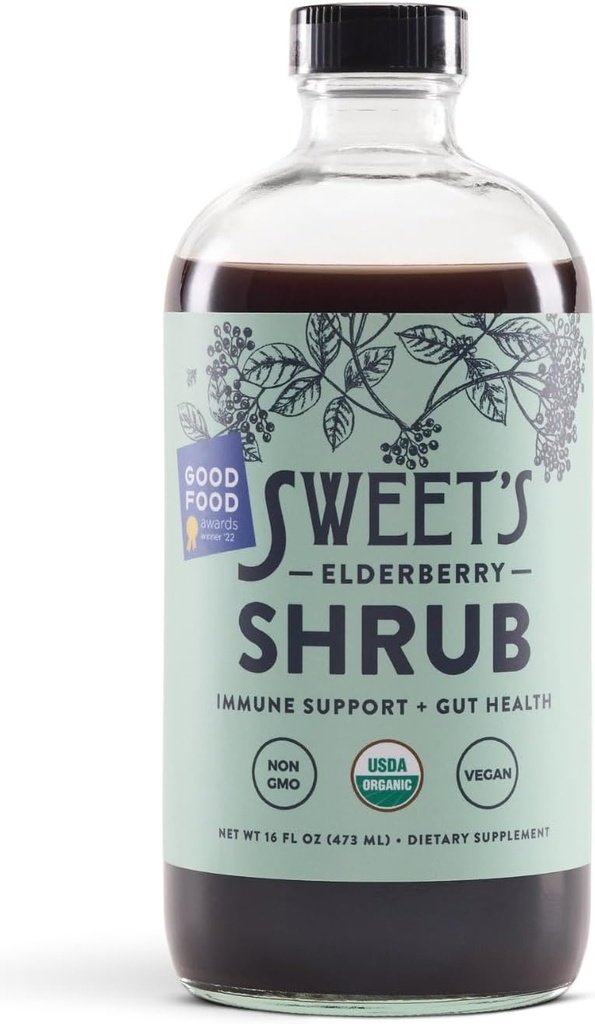 Sweet's Elderberry Organic Shrub (en anglais seulement) USDA Organic (en anglais seulement) Soutien digestif et immunitaire