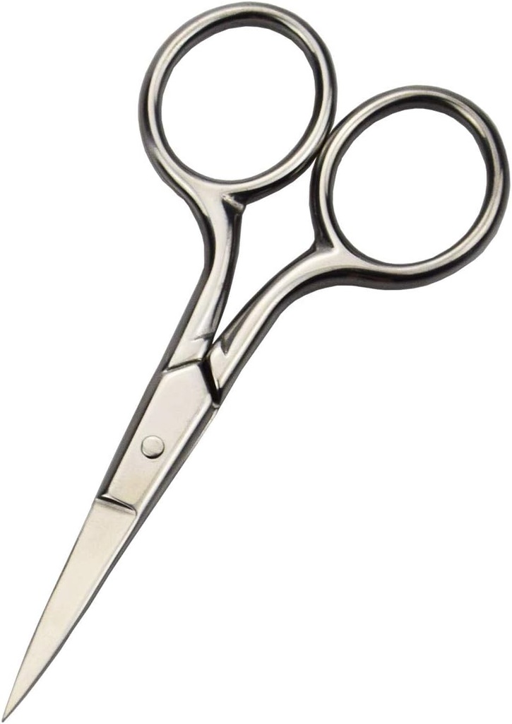 Ciseaux professionnels de grooming pour soins personnels Enlèvement des cheveux visage et sourcils de nez d'oreille Trimming en acier inoxydable Fine droite Conseil ciseaux hommes