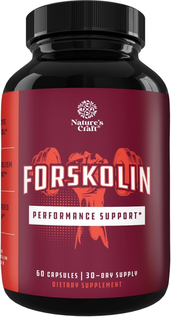 Extrait pur de forskoline - Fat Burning & Metabolism Boosting Weight Loss Supplément - pilules naturelles pour les femmes et les hommes 30 portions par conteneur