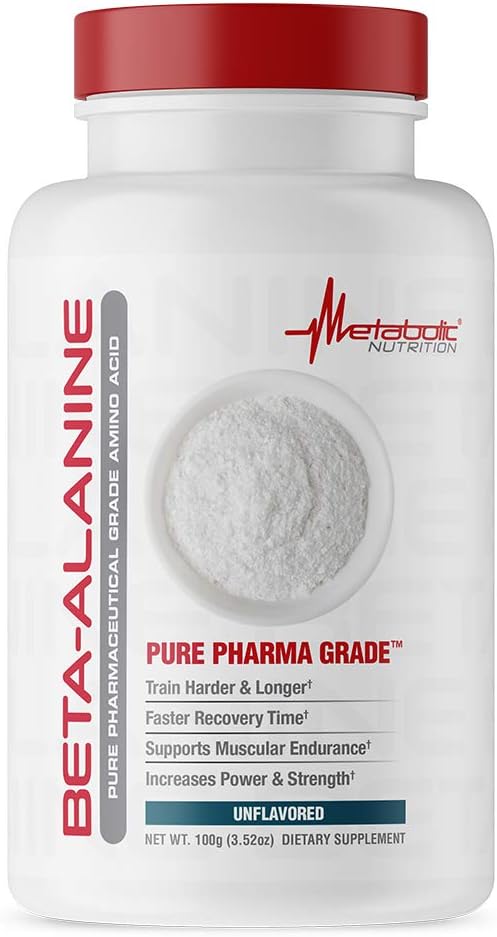 Nutrition métabolique Beta Alanine, 100 Grams, Poudre