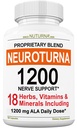 Supplément de soutien à la neuropathie avec l'acide lipoïque alpha pur à 1200 mg - Formule de nerfs à résistance maximale pour fortifier les nerfs dans les doigts, les mains, les orteils et les pieds - Meilleur support naturel de soulagement de la nerve - 180 capsules