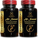 Supplément de soutien à la ménopause - Supplément d'équilibre hormonal féminin, Soutien naturel pour les flashs chauds, Suppléments de ménopause purs pour les femmes, Soutien articulaire naturel - 2 bouteilles 120 capsules