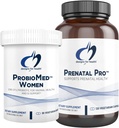 Conceptions pour la santé Bundle prénatale et probiotique - Prenatal Pro (180 capsules) Multivitamine prénatale avec folate et minéraux chélatés et ProbioMed Femmes (30 capsules) Gut Health & Vaginal Probiotic