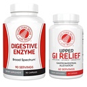 Silver Fern Brand - Kit de soutien à la digestion GI supérieure et inférieure - Groupe d'enzymes de soulagement GI et de digestion GI