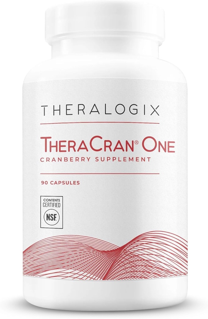 Theralogix TheraCran One Cranberry Capsules - 90 jours d'approvisionnement - Supplément pour les hommes et les femmes - pour soutenir la santé du trac urinaire* - 36mg PAC soluble par capsule - NSF Certifié, 90 Compte (paquet de 1)