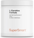 Supersmart - Formule L-Carnitine (arôme de citron naturel) - 2-en-1 avec poudre de tartrate d'acétyle L-Carnitine et de L-Carnitine - Supplément complexe d'acides aminés - Non-OGM et sans gluten - 105 g