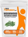 BulkSupplements.com Poudre d'extrait de wormwood - Artemisia Annua provenant de feuilles de wormwood sucré, supplément à base de plantes - sans gluten, 450mg par portion, 100g (3,5 oz) (paquet de 1)