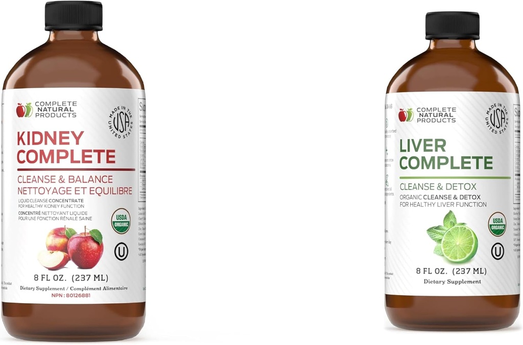 Produits naturels complets Rein Complet (8oz) et foie Complet (8oz)
