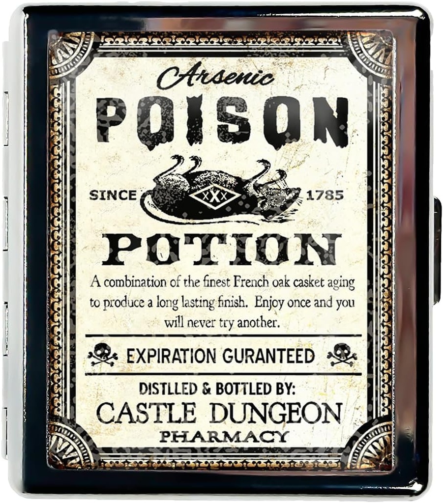 Pilule de voyage Organisateur petite coque de pilule pour les essentiels de la chasse 7 jours Boîte à pilules mignon avec miroir Boîte à pilules portative pour les cadeaux de voyage de la poche ou de la chasse à la pilule (Poison Pinot Noir)