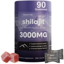 Gommies de Shilajit pures pour hommes et femmes - 100% naturel et biologique , 85+ Trace Minerals & Fulvic Acid , 90 Compte , emballé individuellement