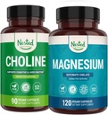 Nested Naturals Bitartrate de Choline & Magnésium Glycinate Chelate Stack.