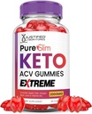 Laboratoires justifiés Pure Slim Keto ACV Gummies Extreme 2000MG PureSlim Keto Gummies Formule avancée vinaigre de cidre de pomme avec jus de betterave grenade poudre B12 végétalien non OGM 60 Gummys