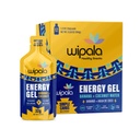 Wipala Energy Gel, Banana Coconut, 12 Pack - Sans caféine, Vegan certifié, non OGM - Énergie propre pour l'exercice d'endurance, de course et de performance