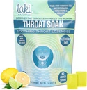 Laki Naturals Throat Soak Throat Throat Lozenges (14 Ct) – Gorge de sel de mer hawaïenne et gouttes apaisantes de bouche sèche – Vegan, non-OGM, sans sucre et sans gluten bonbons à base de plantes sucrés et salés