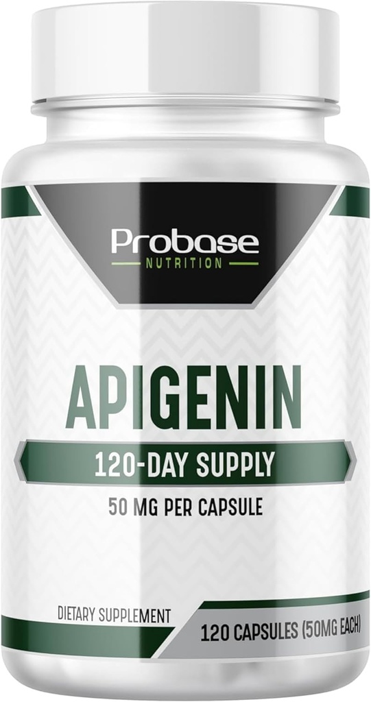Ultimate Apigenin Capsules 50mg - Non-OGM, végétalien, sans gluten - 4 mois d'approvisionnement - Formule de support de relaxation à base de plantes