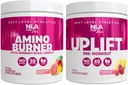 NLA pour son support d'entraînement pré/intra (comprend son coucher de soleil amino hawaïen thermogénique et son lifting pré-entraînement limonade framboise)