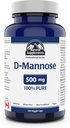 Suppléments du Sommet - D-Mannose Capsules 500 mg, 120 Veggie Caps - Soutien de la santé urinaire - Source d'hydrates de carbone pour soutenir la production d'énergie - Supplément de soutien sportif
