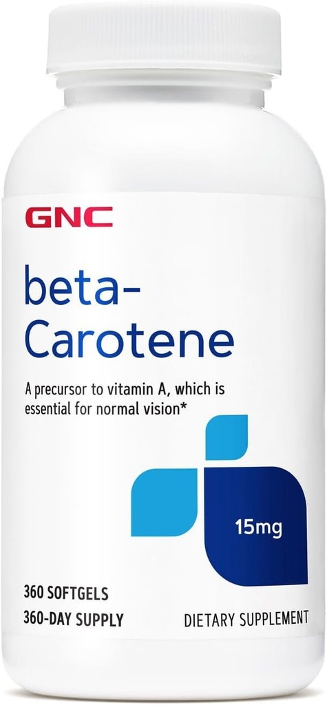 GNC bêta-carotène 15mg Un précurseur de la vitamine A qui est essentiel pour la vision normale