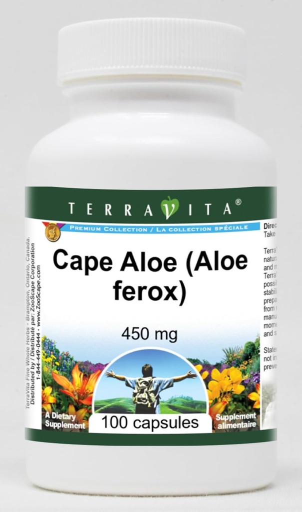 Cape Aloe (Aloe ferox) - 450 mg (100 gélules, ZIN: 514685) - 3 boîtes