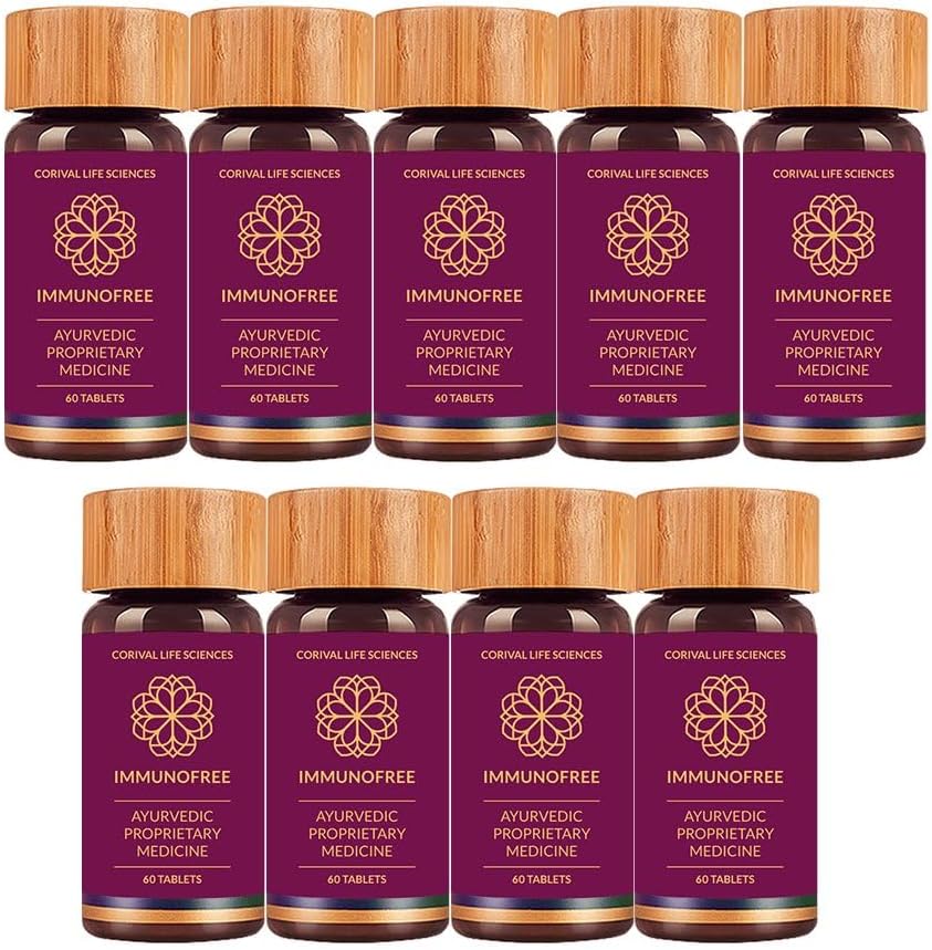 Biogetica Supplément à base de plantes sans immunosupplément pour le soutien immunitaire - Mélange de Potentes Naturels de Tulsi, Kalmegh, Yashtimadhu et Giloy pour Immune Boost - 100% Vegan - 60 Comprimés- Pack de 9