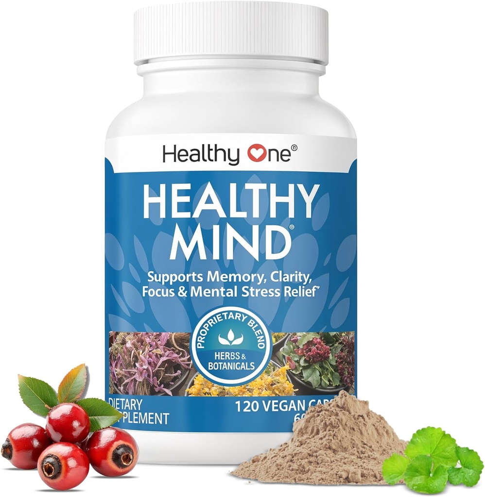 L'esprit sain - sans danger pour les adolescents - Brain Fog - Fonction cognitive - Concentration - Focus - Optimisation neuronale - Mood - Ginkgo Biloba - Ginseng - Rhodiola - Bacopa - Gotu Kola - Thé vert - 120 Comte