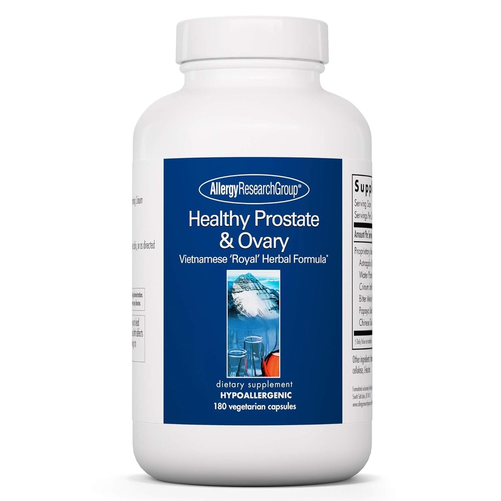 Allergy Research Group Healthy Prostate & Ovary Supplement - Ovarian Support, Prostate Support, for Men & Women, Vegetarian Capsules - 180 Count