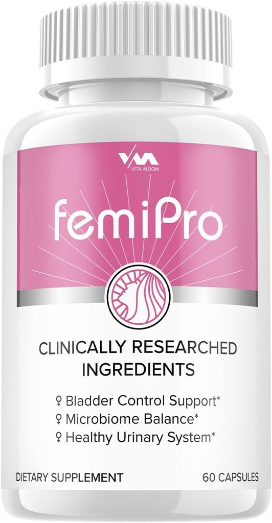 (1 Pack) Probiotiques Femi Pro - FemiPro Advanced Formula Bladder Support, Microbiome Balance, Système urinaire sain, 60 Capsules