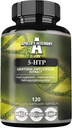 5-HTP 150 mg par gélule - 120 capsules véganes - 4 mois d'approvisionnement - Extrait de graine de Griffonia simplicolia - Améliore l'humeur et le bien-être - Complément alimentaire par l'hégémonie d'Apollon