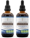 Secrets de l'extrait sans alcool de la racine de sang de la tribu d'élevage responsable (Sanguinaria Canadensis) Supplément de teinture de racine séchée (2x4 FL OZ)